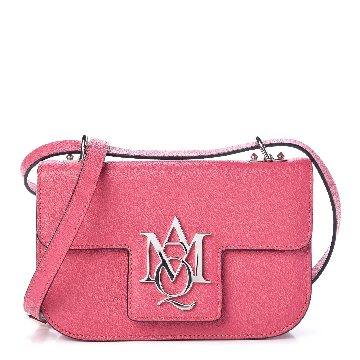 Alexander McQueen Calfskin Small Insignia Flap Pink 1 of 8