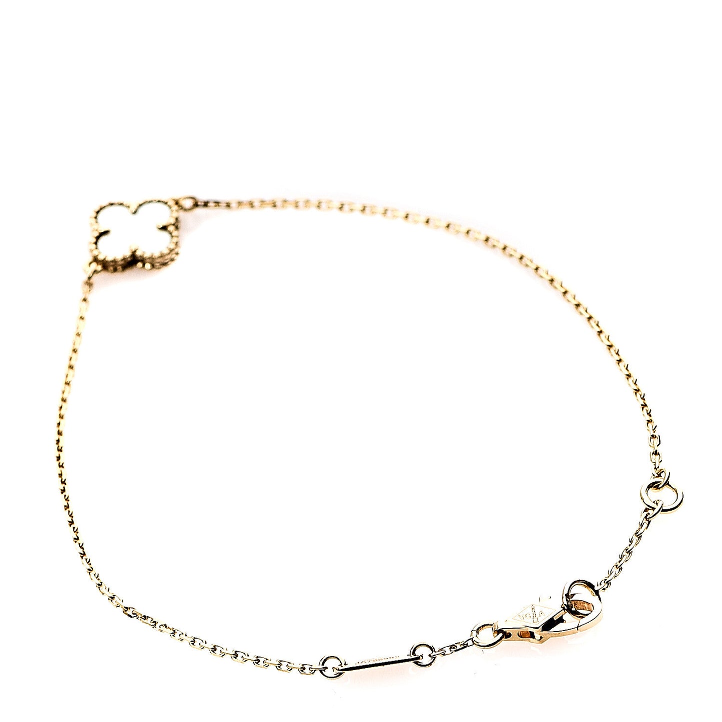 18K Yellow Gold Mother of Pearl Sweet Alhambra Bracelet