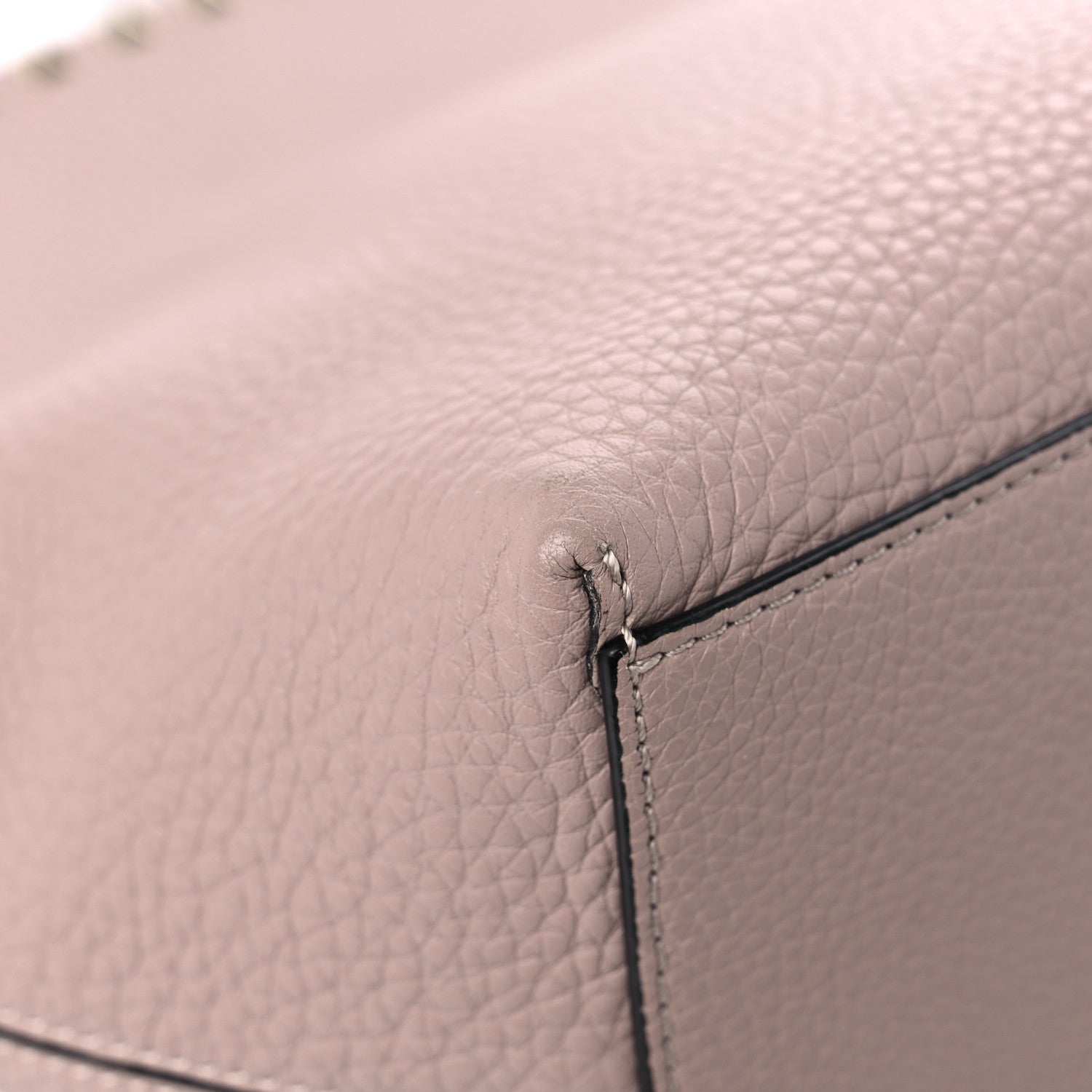 Valentino Garavani Grained Calfskin Rockstud Shoulder Tote Poudre 7 of 14