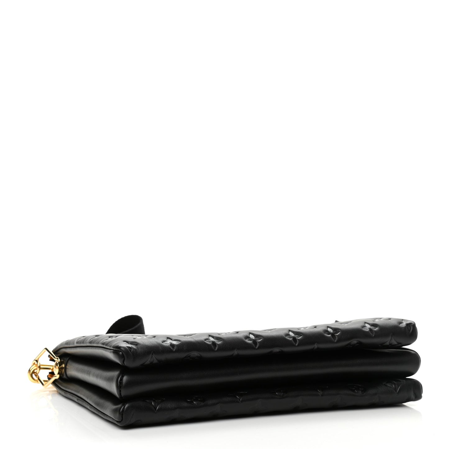 Lambskin Embossed Monogram Coussin MM Black