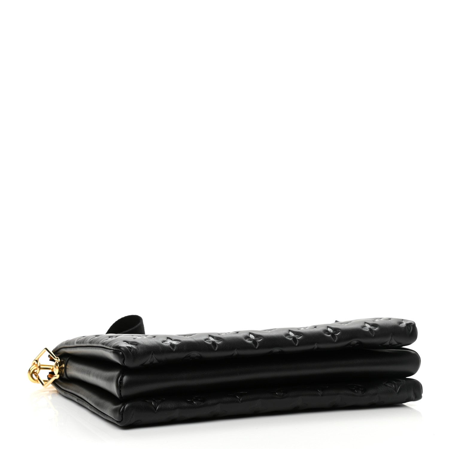 Louis Vuitton Lambskin Embossed Monogram Coussin MM Black 4 of 9