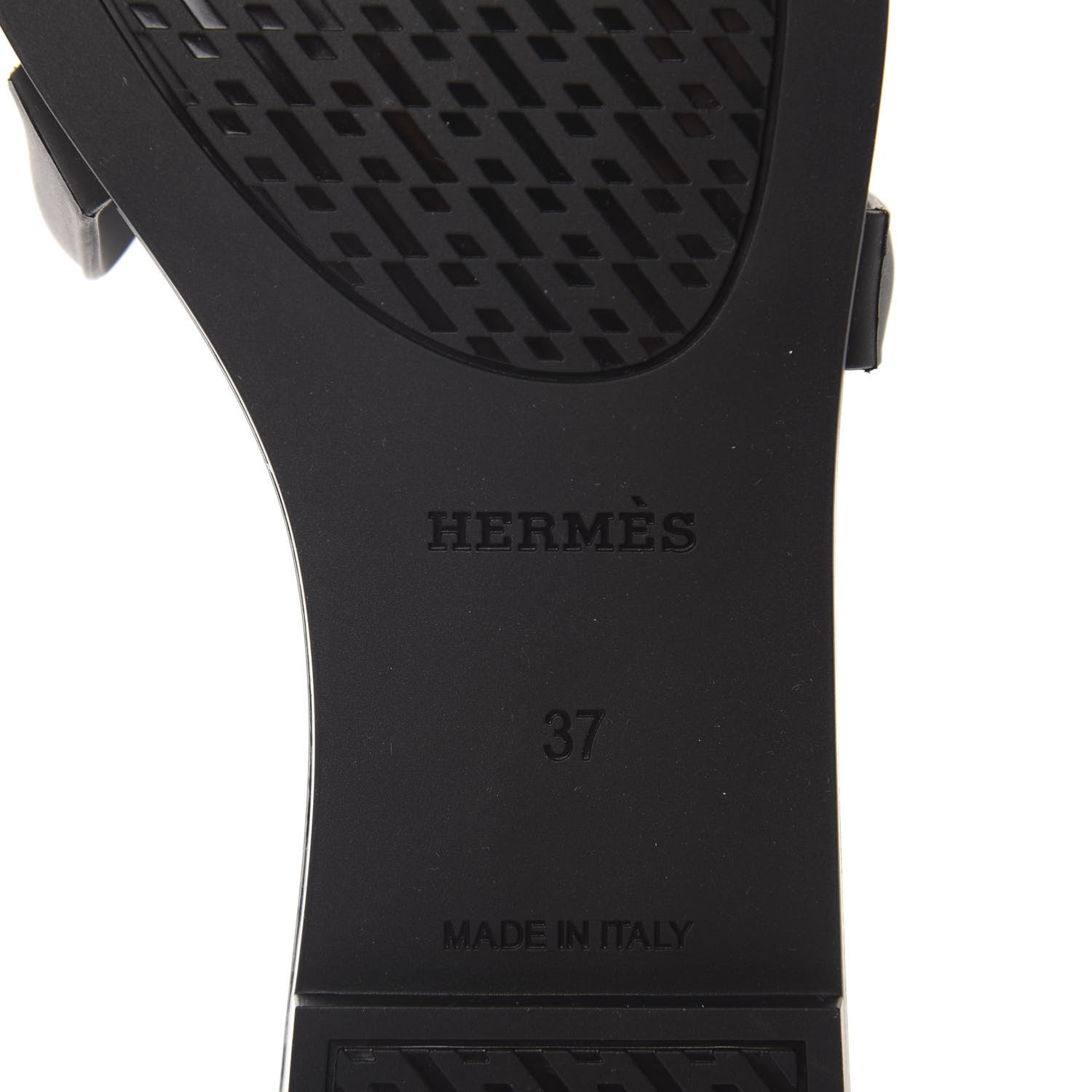 Hermes Rubber Aloha Sandals 37 Black 8 of 10