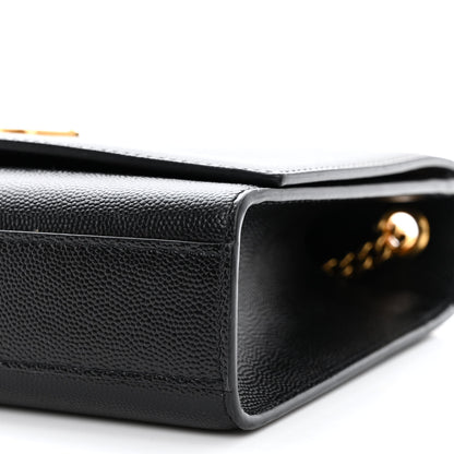 Saint Laurent Grain De Poudre Medium Classic Monogram Kate Satchel Black 10 of 10