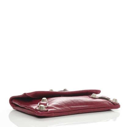 Balenciaga Agneau Giant 21 Silver Hardware Envelope Clutch Pourpre 4 of 6
