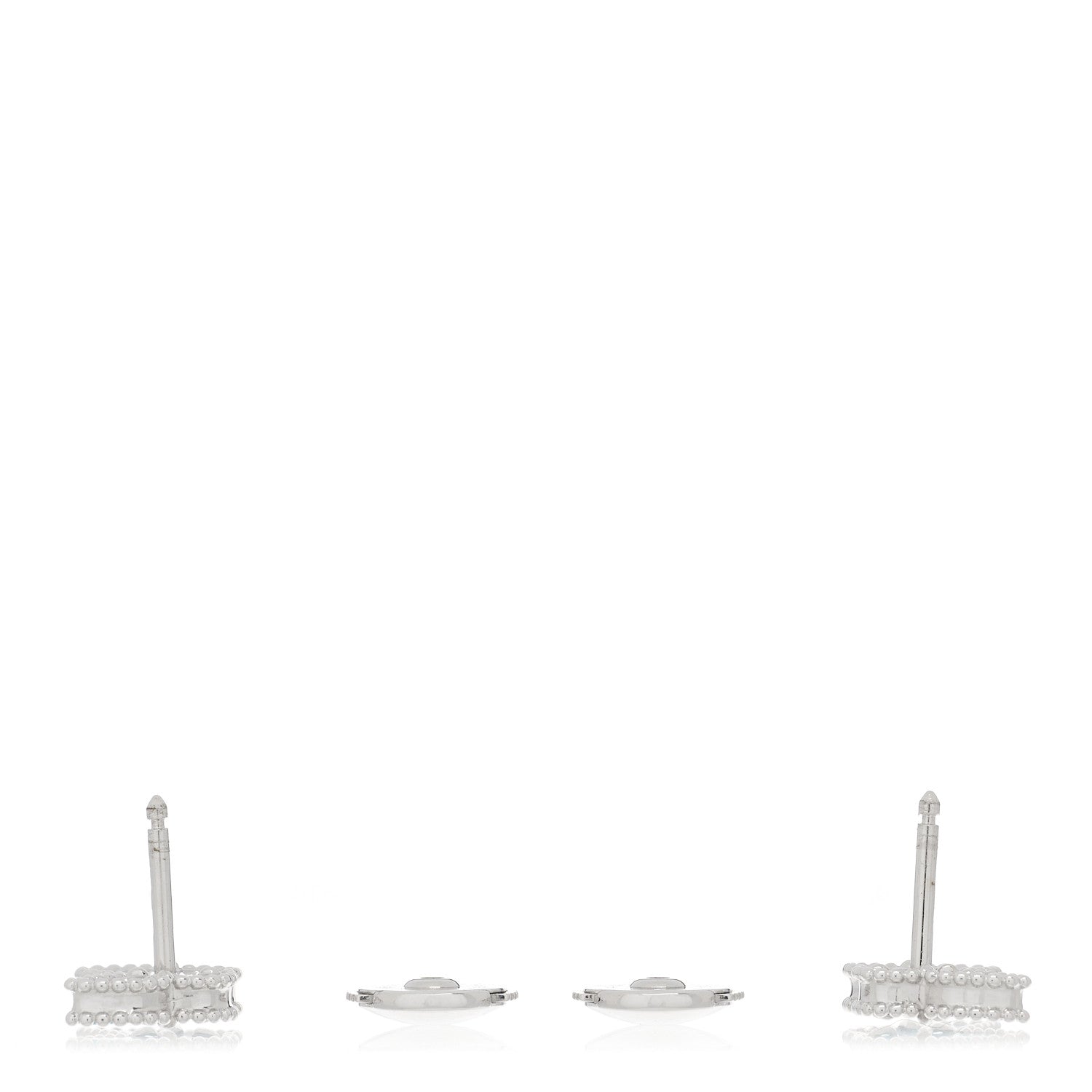Van Cleef & Arpels 18K White Gold Turquoise Sweet Alhambra Butterfly Earrings 3 of 5