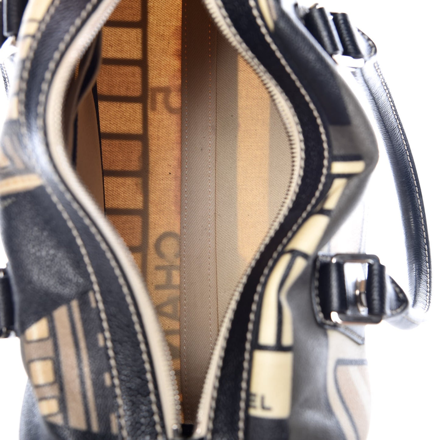 Coated Canvas Le Train Boston Bag