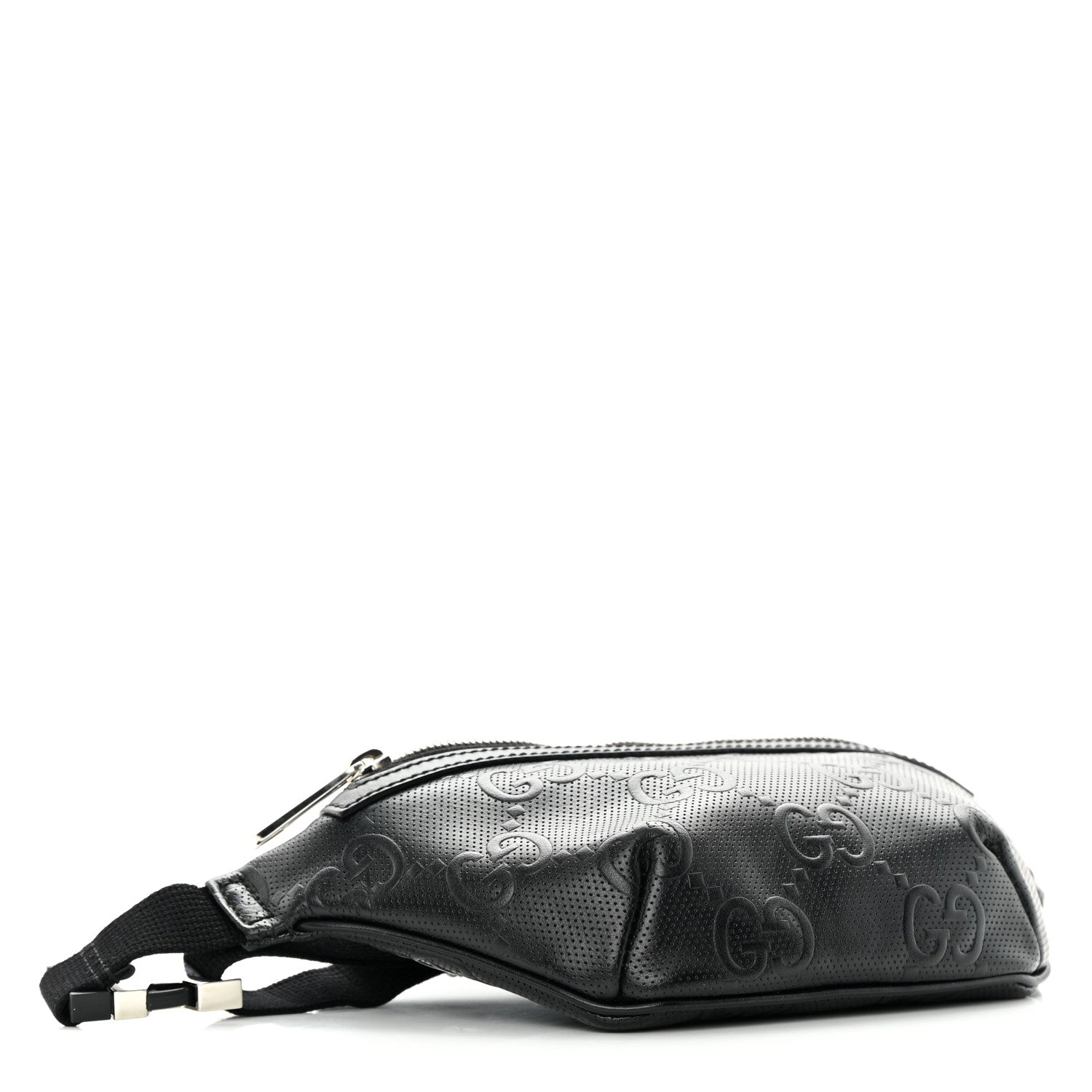 Gucci Calfskin GG Tennis Embossed Belt Bag Black 4 of 12