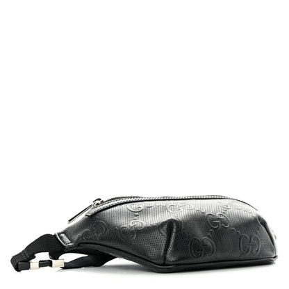 Gucci Calfskin GG Tennis Embossed Belt Bag Black 4 of 12