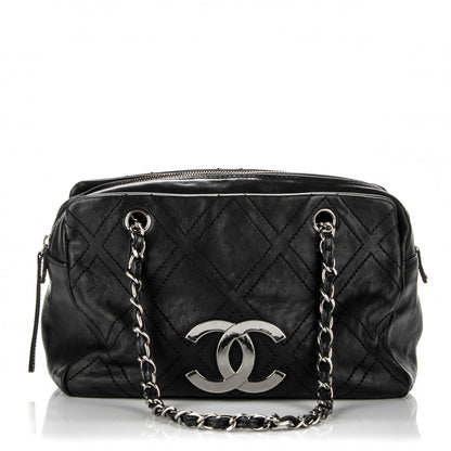 Chanel Calfskin Small Diamond Stitch Tote Black 1 of 7