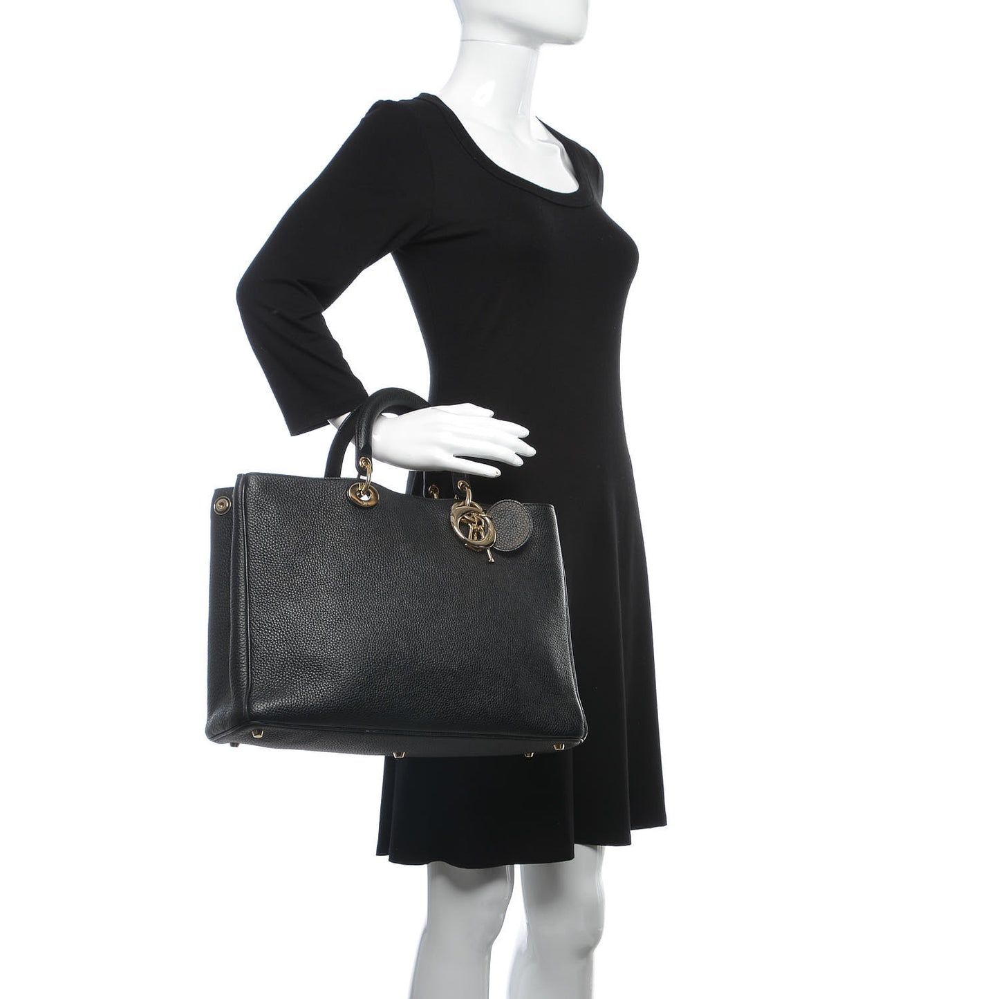 Bullcalf Large Diorissimo Tote Black Rose Indien