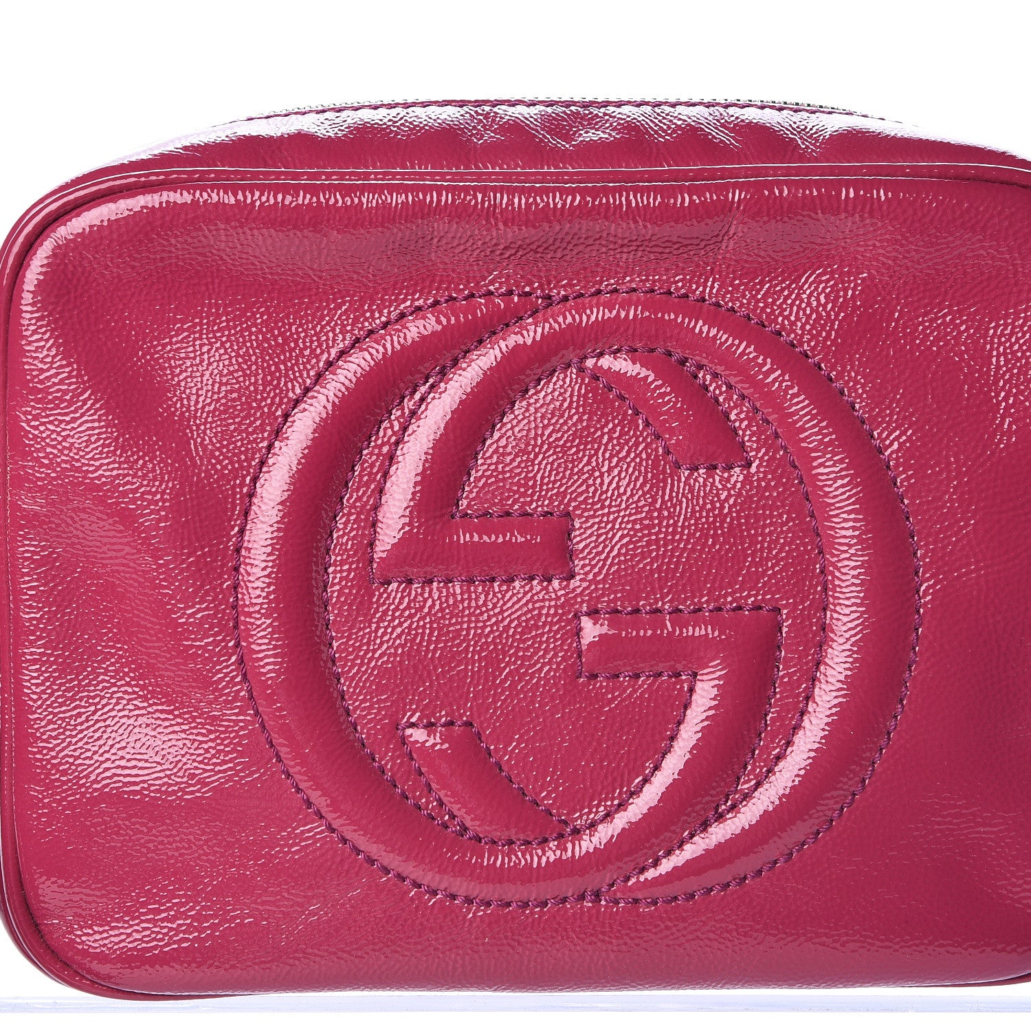 Gucci Soft Patent Small Soho Disco Bag Bright Bougainvillea 8 of 10