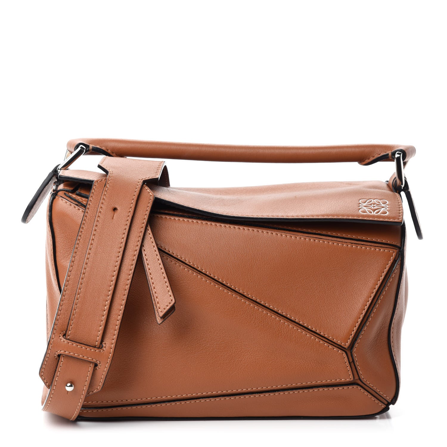 Loewe Calfskin Small Puzzle Bag Tan 1 of 10