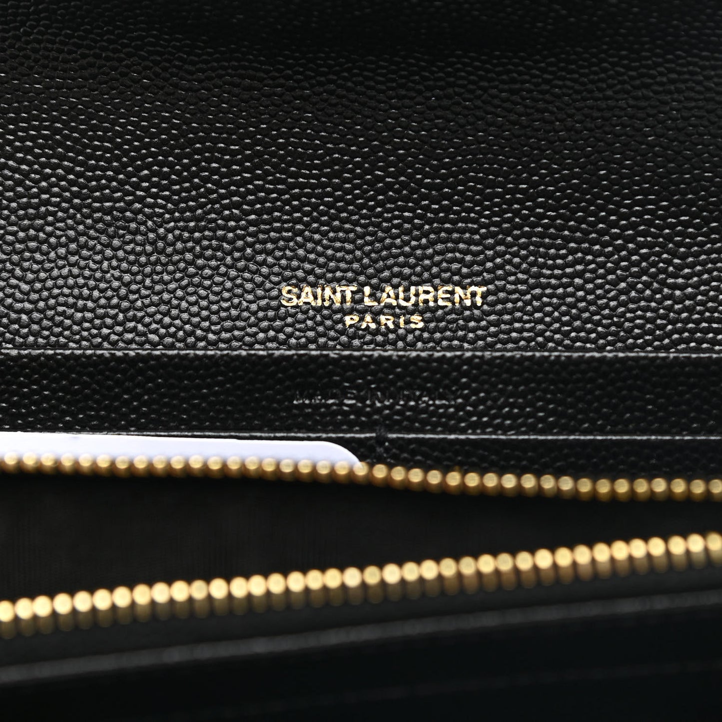 Grain De Poudre Matelasse Chevron Monogram Flap Wallet Black