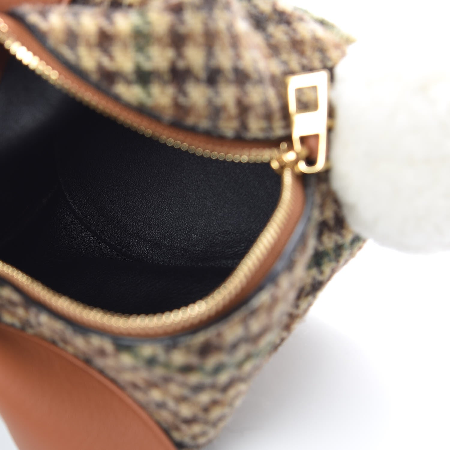 Loewe Tweed Mini Bunny Crossbody Bag Cypress Tan 7 of 9
