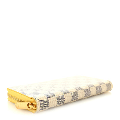 Louis Vuitton Damier Azur Zippy Wallet Jaune Pale 4 of 7