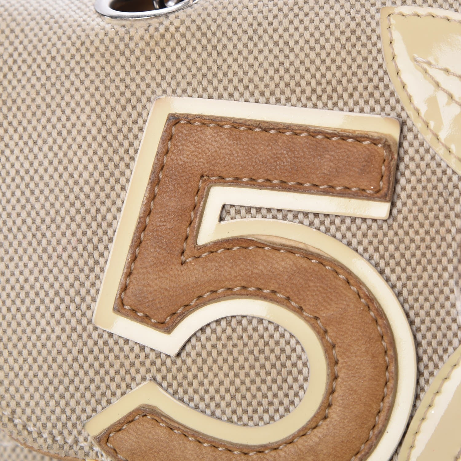 Chanel Canvas Camellia N°5 Flap Beige Brown 19 of 21