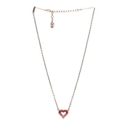 Louis Vuitton Swarovski LV and V Heart Strass Necklace Rose Gold 3 of 7