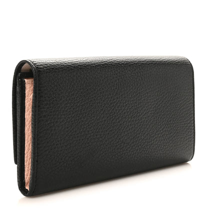 Gucci Calfskin Garden Continental Wallet Black 3 of 9