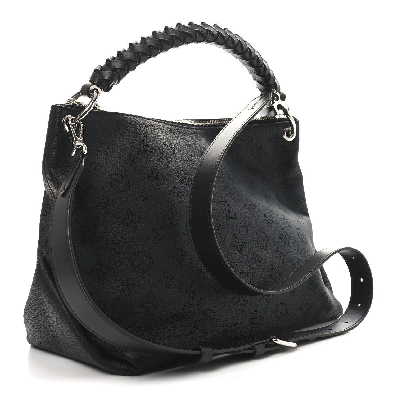 Louis Vuitton Mahina Beaubourg Hobo MM Black 3 of 9
