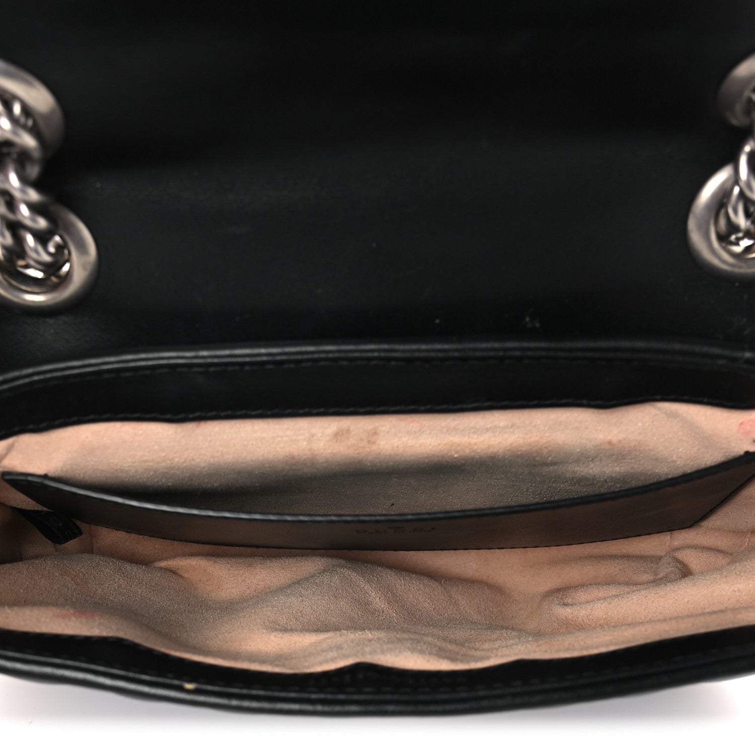 Gucci Calfskin Matelasse Aria Mini GG Marmont Shoulder Bag Black 5 of 10