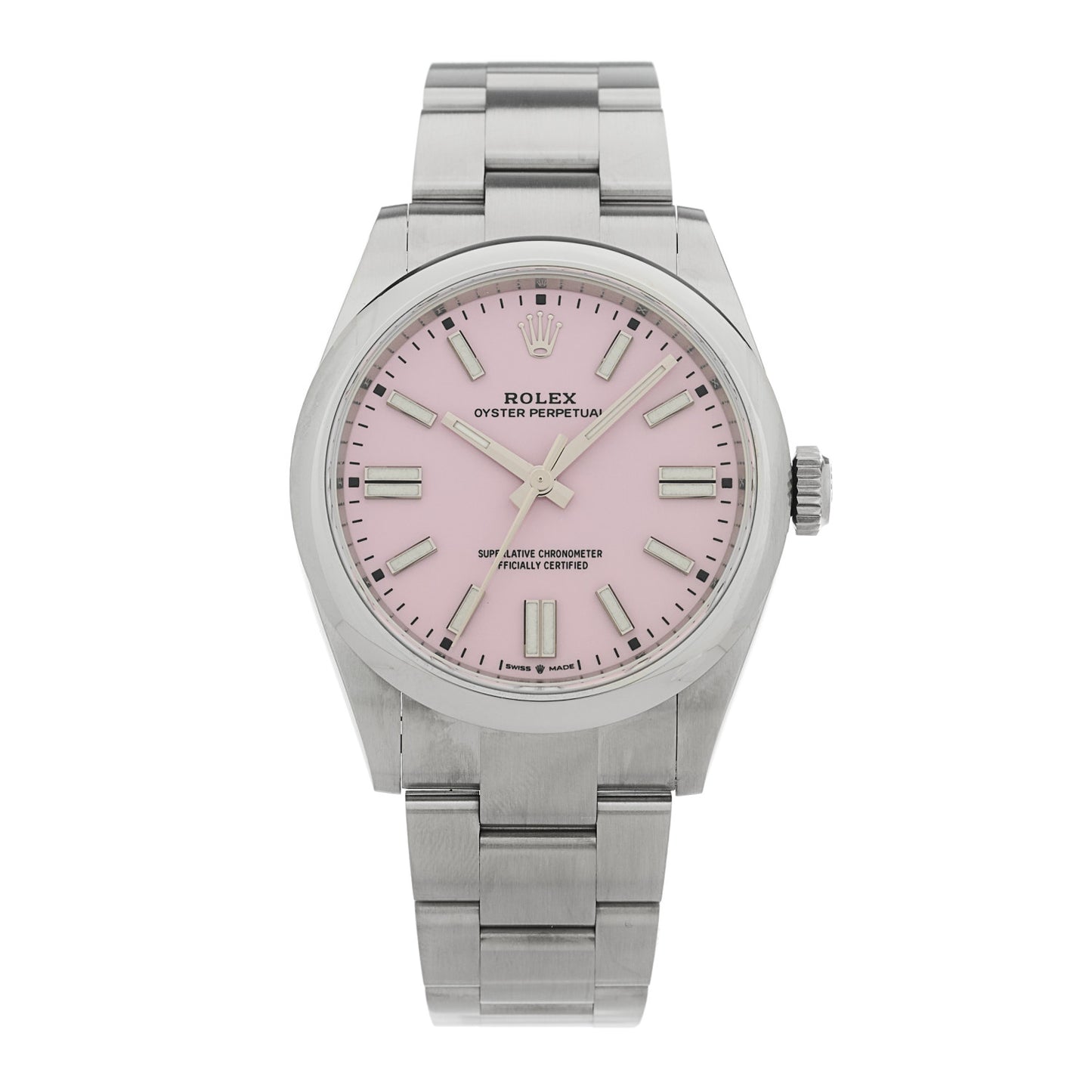 Stainless Steel 41mm Oyster Perpetual Watch Candy Pink 134300