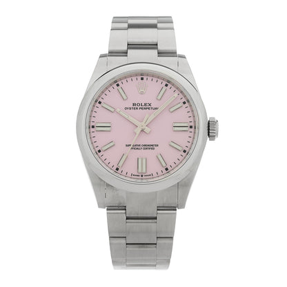 Rolex Stainless Steel 41mm Oyster Perpetual Watch Candy Pink 134300 1 of 5