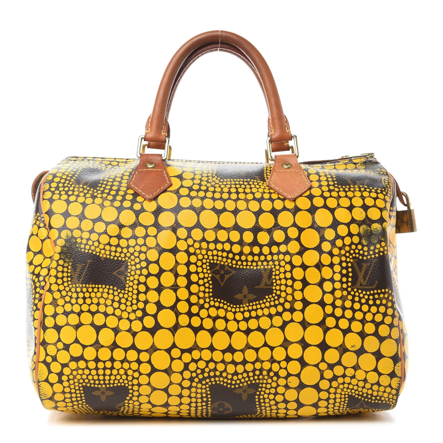 Louis Vuitton Monogram Kusama Town Speedy 30 Yellow 1 of 11