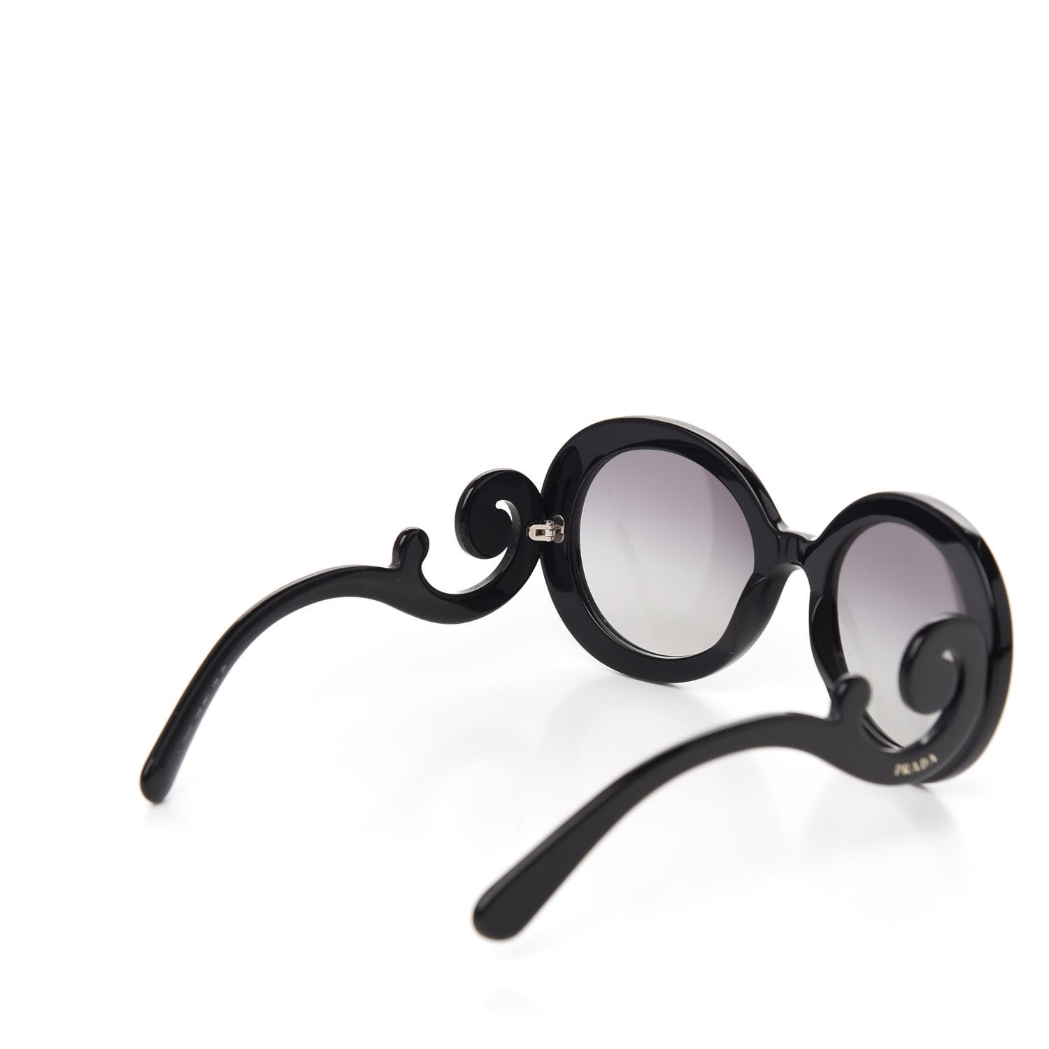 Prada Baroque Sunglasses SPR 27N Black 4 of 7