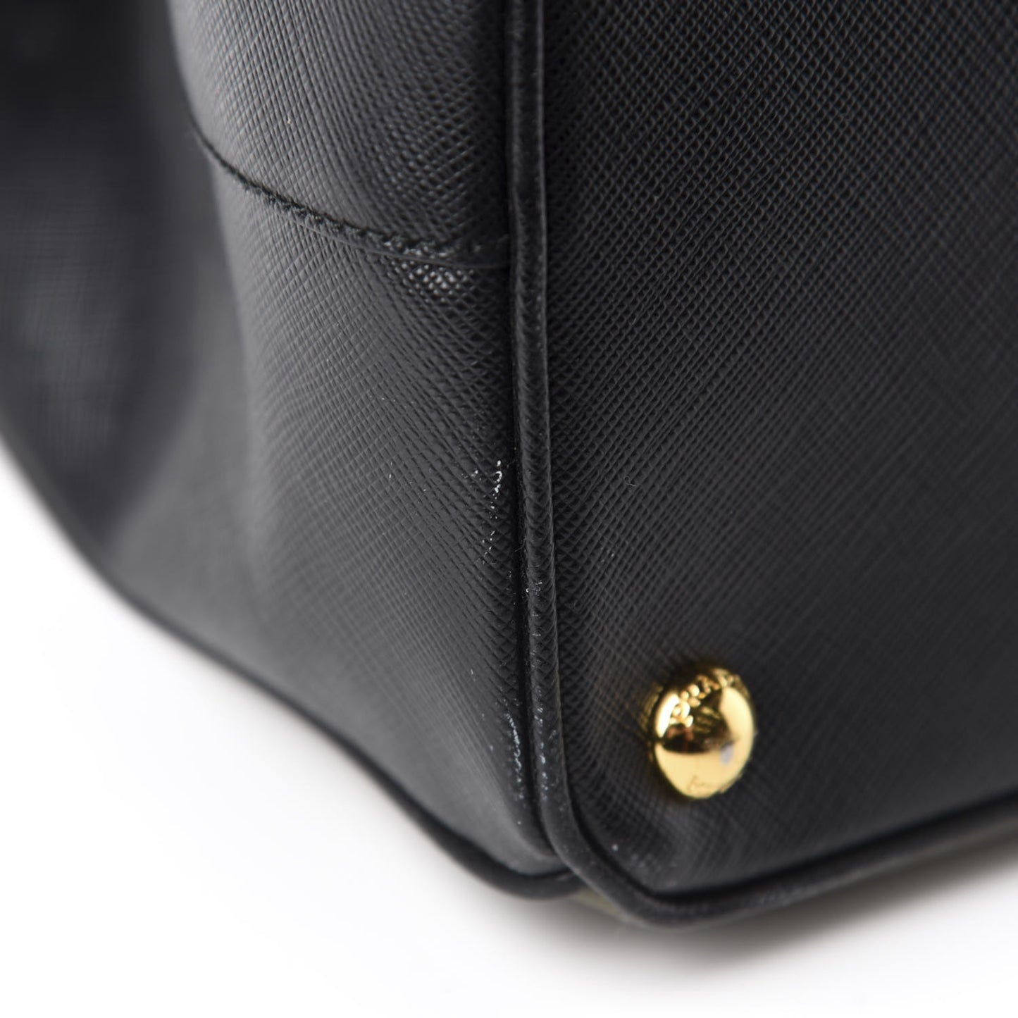 Saffiano Lux Bi-Color Medium Galleria Double Zip Tote Militare Black
