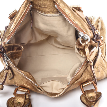 Chloe Metallic Calfskin Medium Paddington Satchel Gold 5 of 12