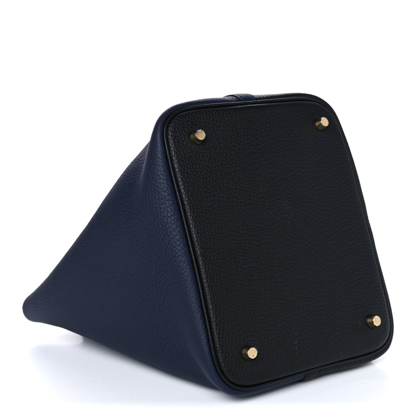 Taurillon Clemence Casaque Picotin Lock 22 MM Bleu Nuit Black Blue Frida