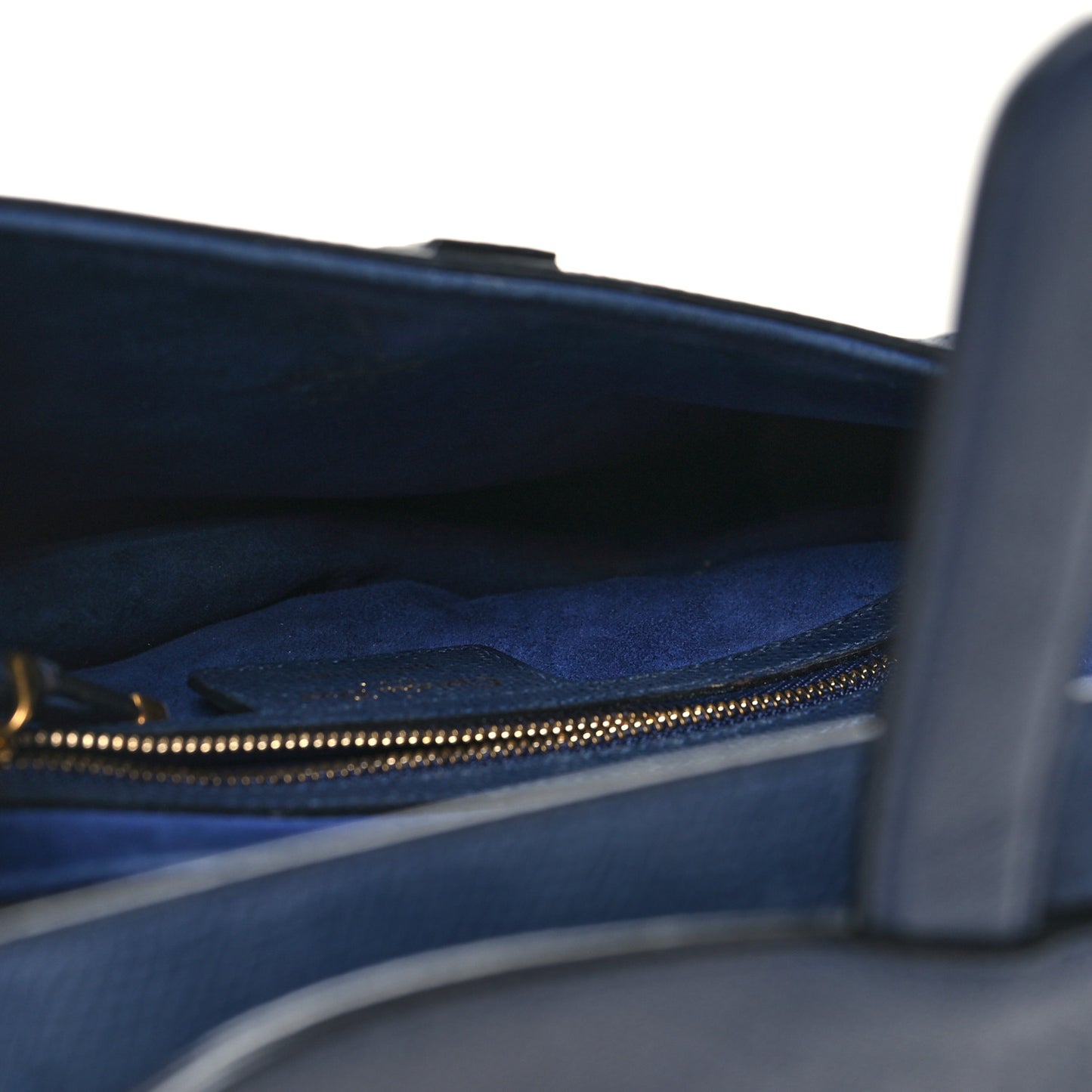 Grained Calfskin Saddle Bag Indigo Blue