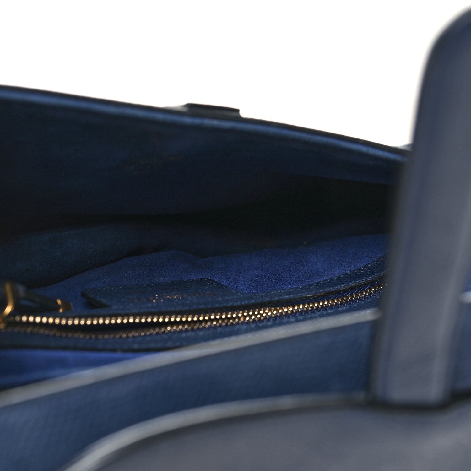 Christian Dior Grained Calfskin Saddle Bag Indigo Blue 5 of 10