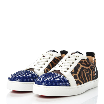Christian Louboutin Calfskin Patent Spikes Mens Loubikick Flat Sneakers 47 Multi 3 of 10