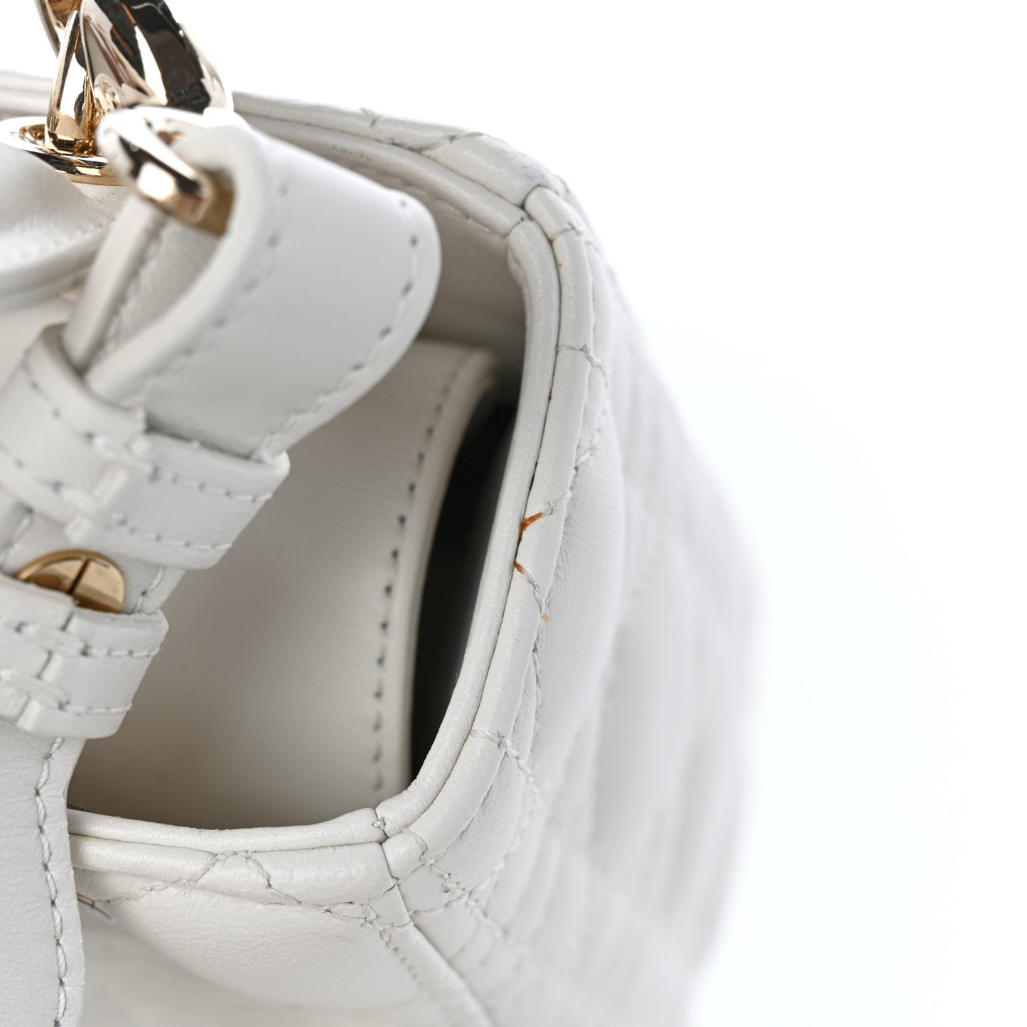 Lambskin Cannage Small My ABCDior Lady Dior White