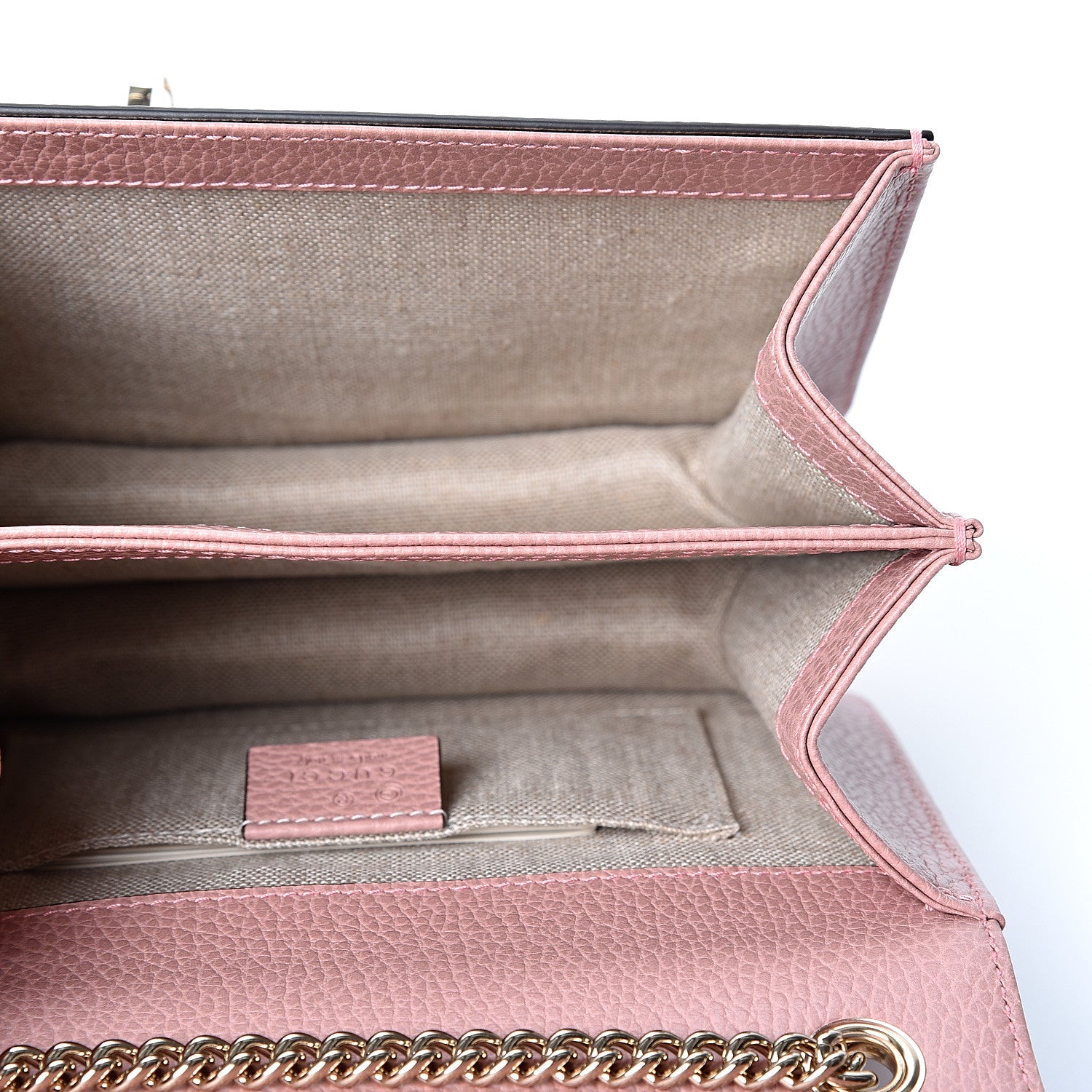 Gucci Dollar Calfskin Small Interlocking G Shoulder Bag Soft Pink 4 of 9