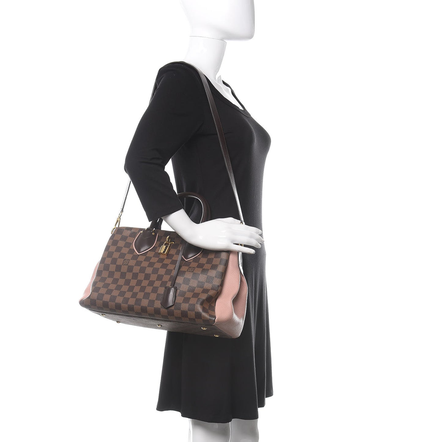 Cuir Taurillon Damier Ebene Normandy Magnolia