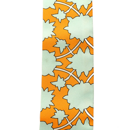 Hermes Silk Tapis Persans Twilly Jaune Aqua Rose Poudre 5 of 5