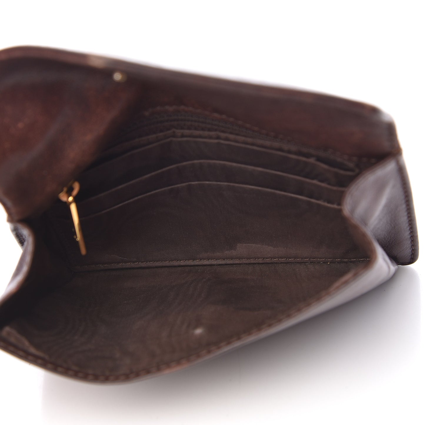 Calfskin Envelope Wallet Brown