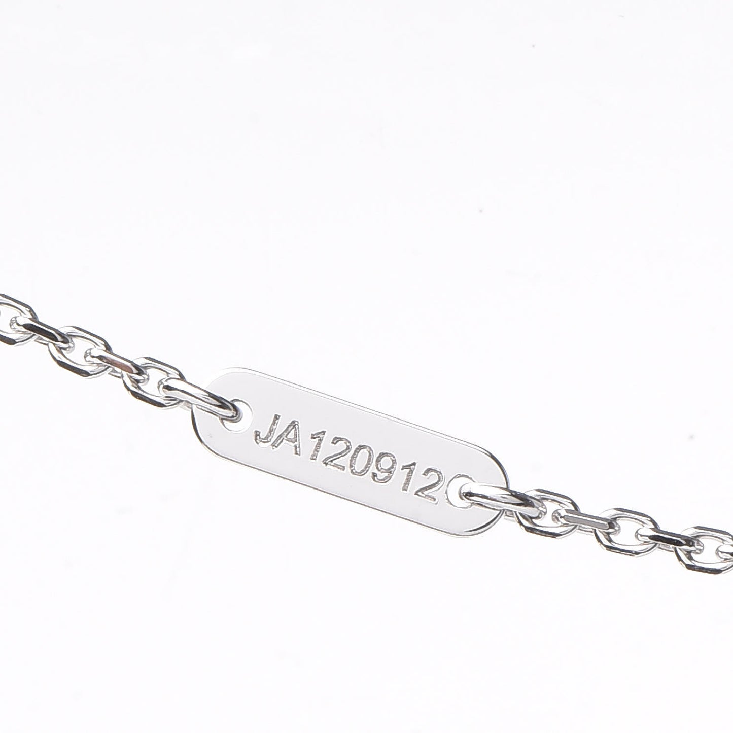 18K White Gold Diamond Sweet Alhambra Pendant Necklace