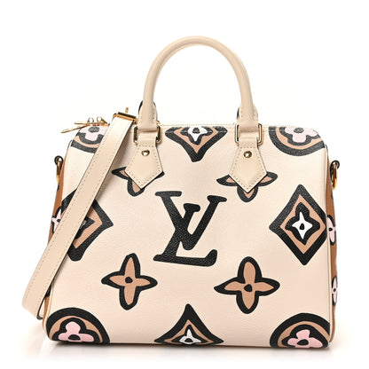 Louis Vuitton Monogram Giant Wild At Heart Speedy Bandouliere Creme 1 of 9