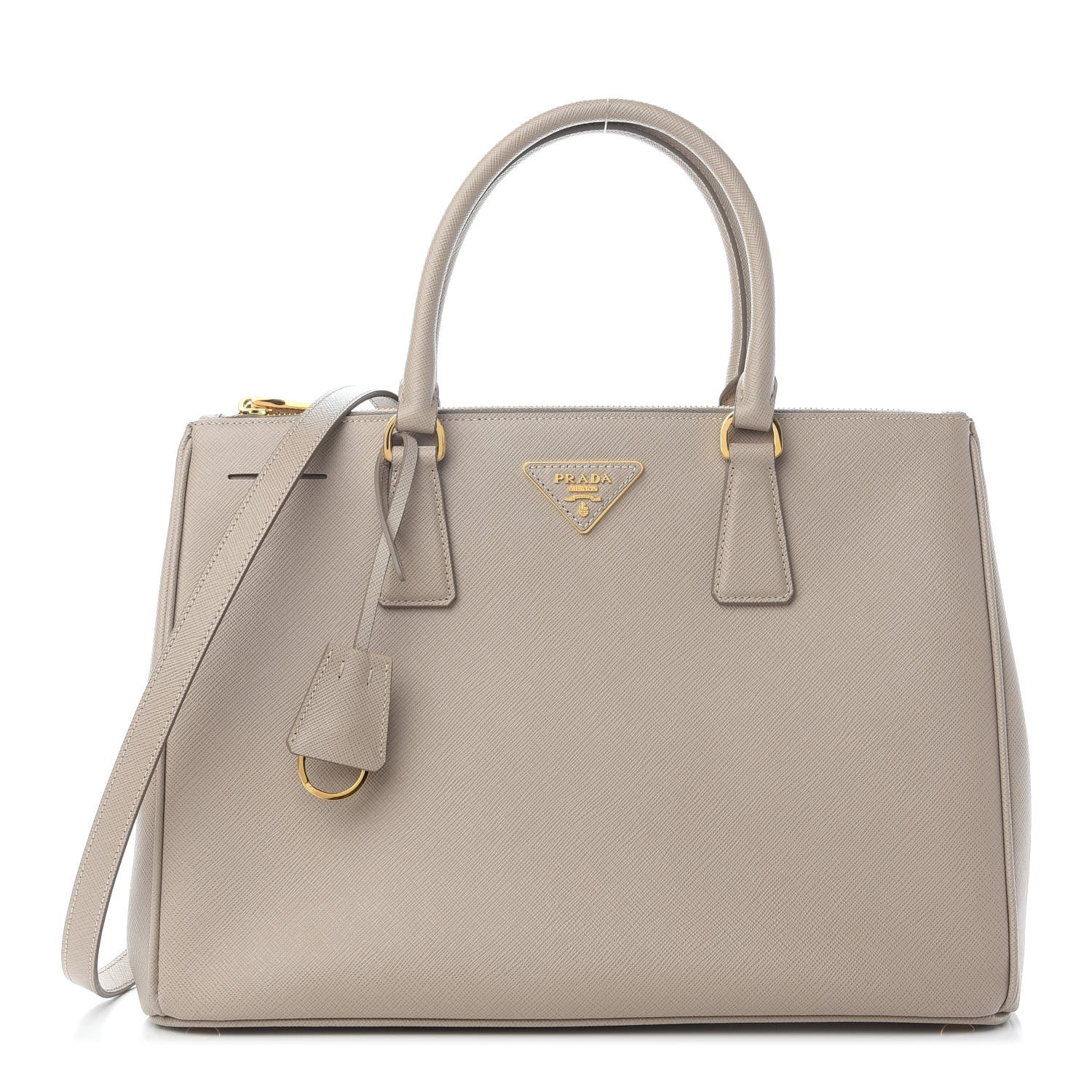 Prada Saffiano Medium Galleria Double Zip Tote Pomice 1 of 11