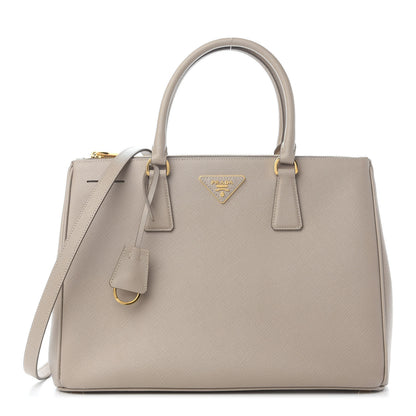 Prada Saffiano Medium Galleria Double Zip Tote Pomice 1 of 11