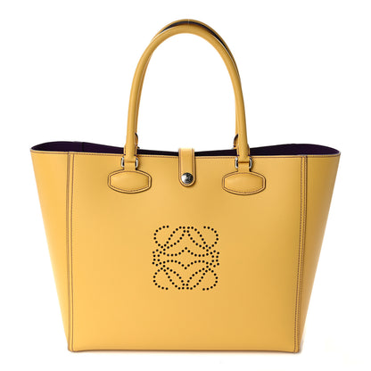 Loewe Smooth Calfskin Perforated Leo Bag Yellow 1 of 14