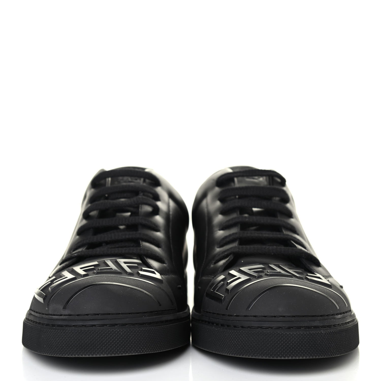 Fendi Calfskin FF Sneakers 12 Black 2 of 4