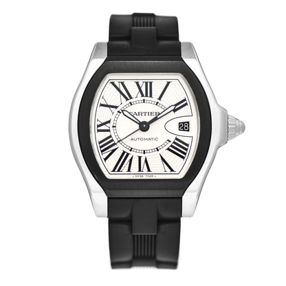 Cartier Stainless Steel Rubber 37mm Roadster Automatic Watch 1 of 4
