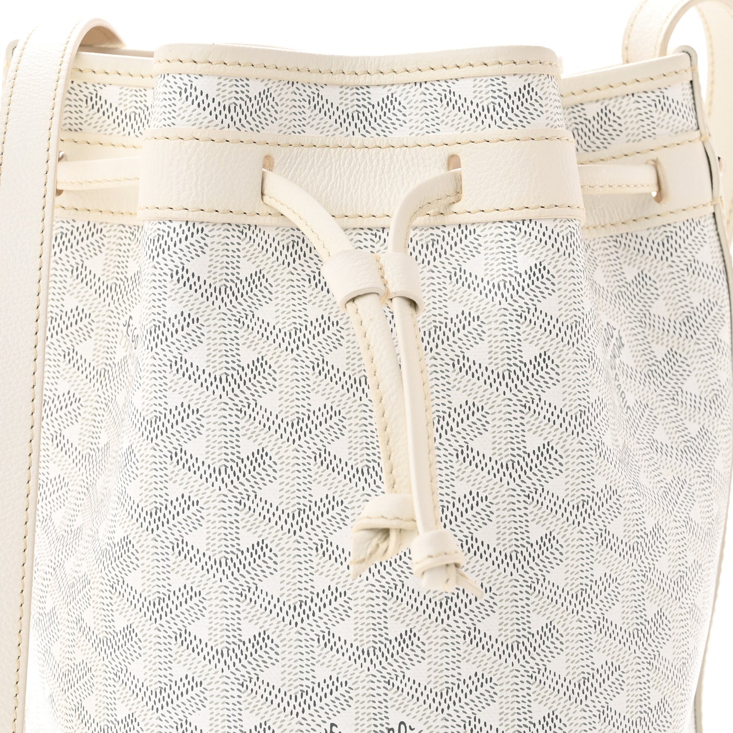 Goyardine Petit Flot Bucket Bag PM White
