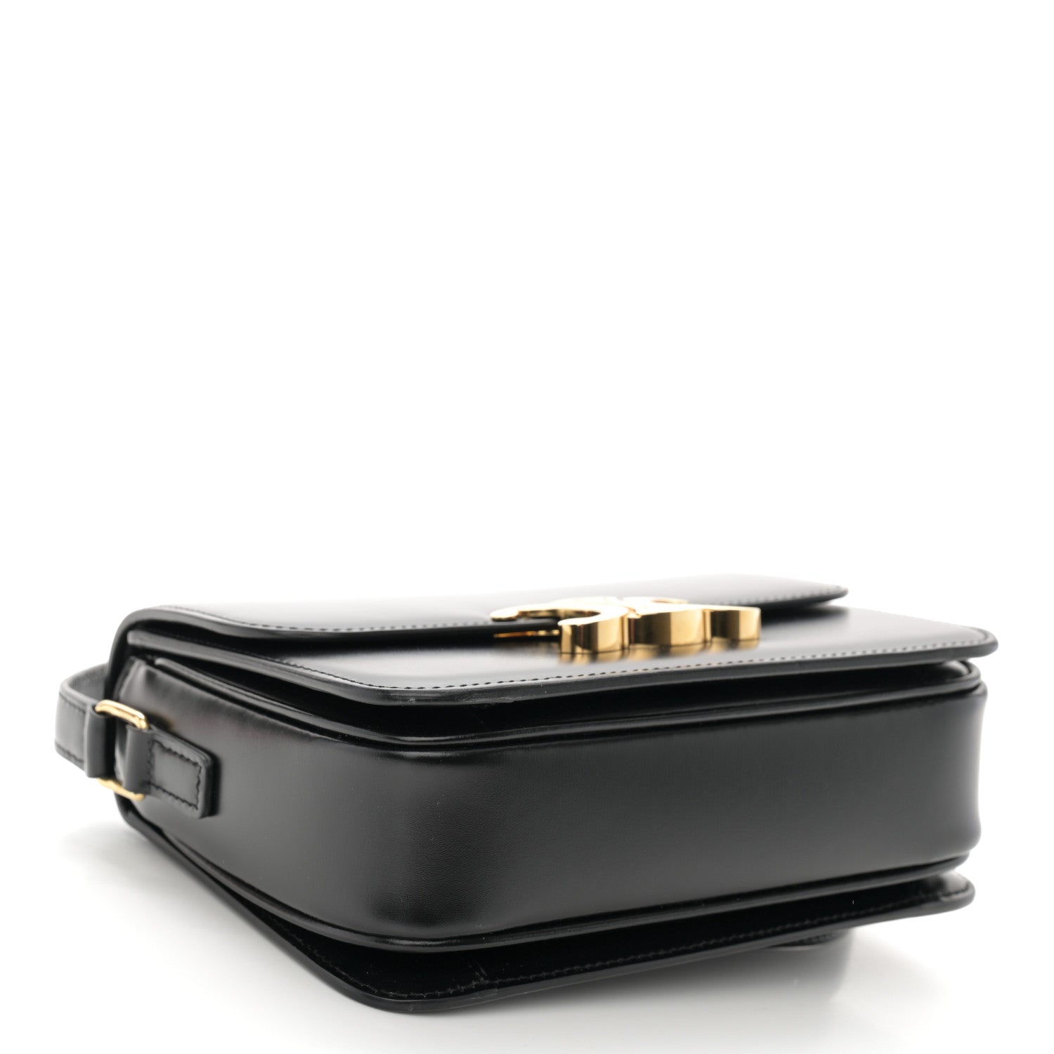 Celine Shiny Calfskin Teen Triomphe Black 4 of 12