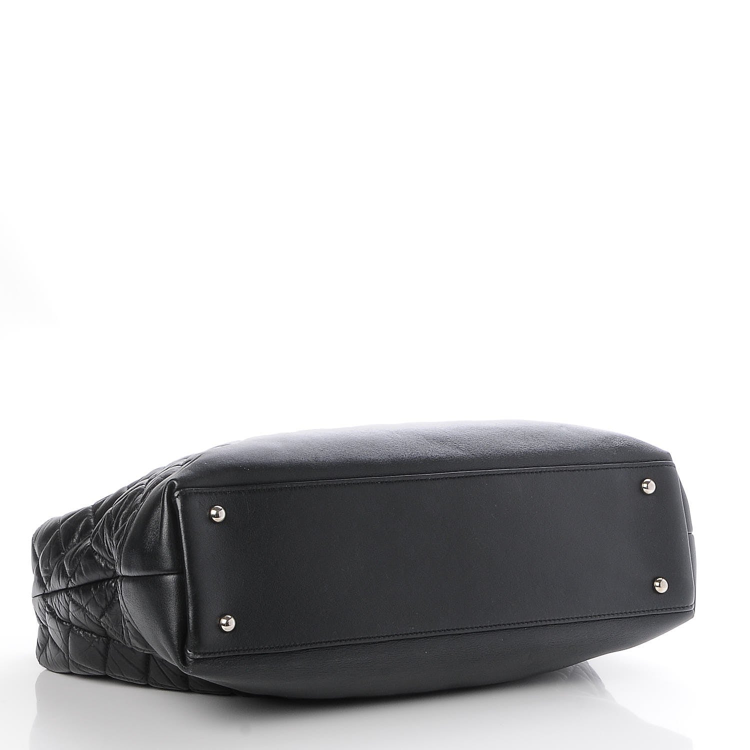 Chanel Aged Calfskin Quilted Be CC Tote Black 5 of 8