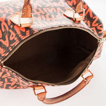 Louis Vuitton Monogram Graffiti Speedy 30 Orange 6 of 7